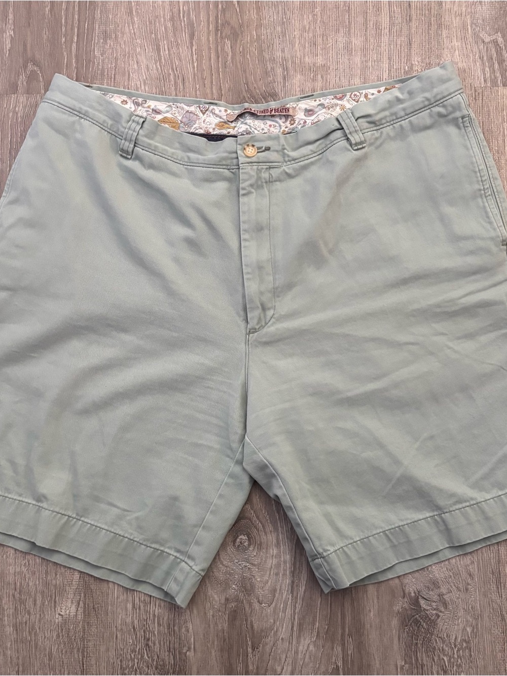 Berle Wash Stoned Beaten Shorts Mens Size 40